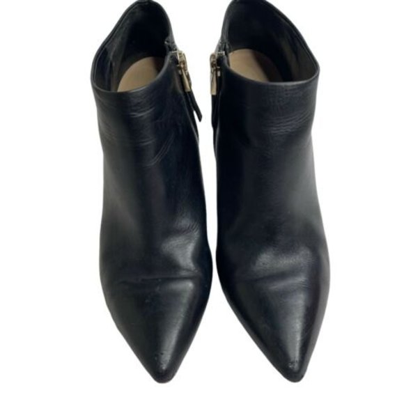 Marciano Guess Stiletto Heel Black Booties Soft Leather Size 6 36 Gold Trim a19 - Picture 2 of 12